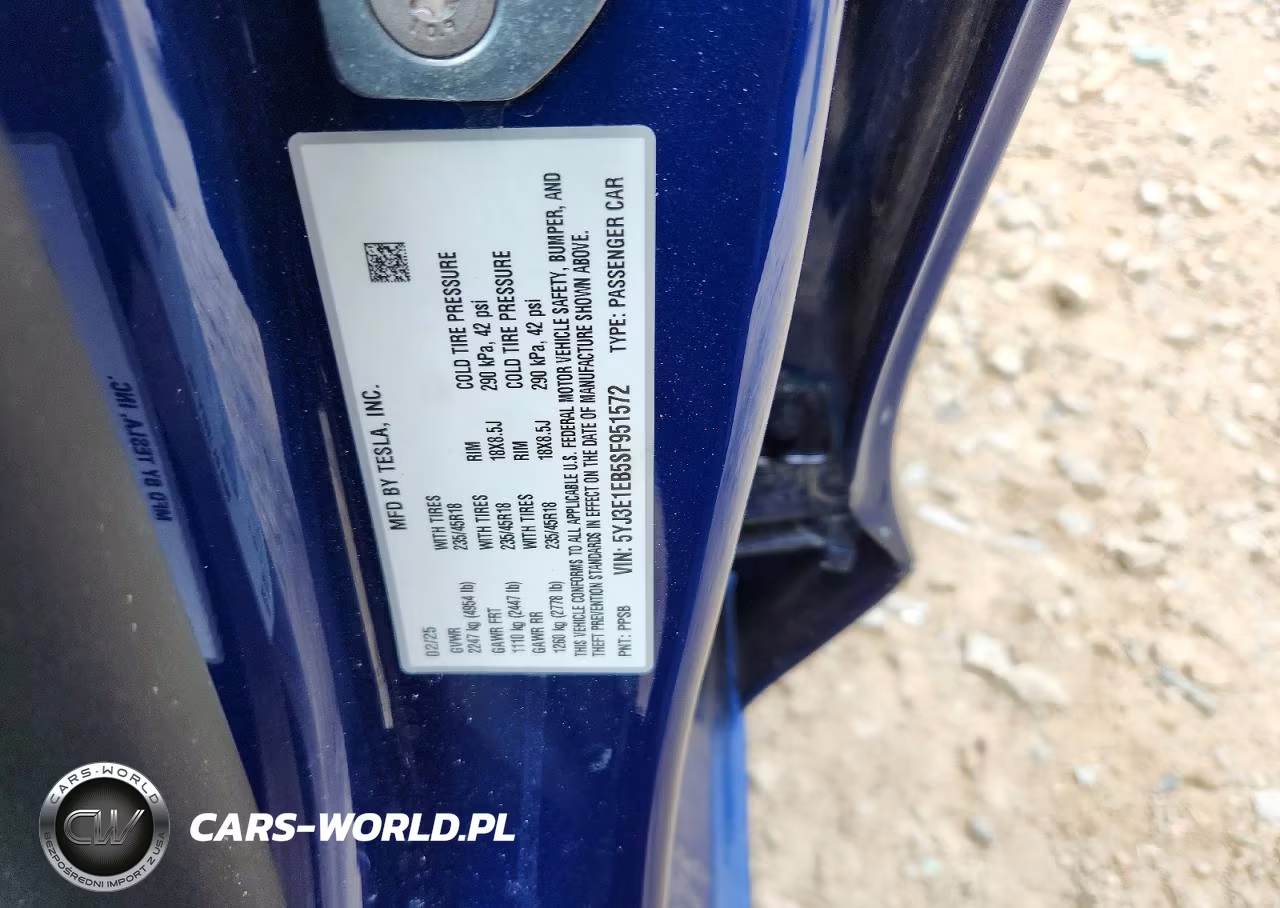 2025 Tesla Model 3 Awd W-Long R VIN:5YJ3E1EB5SF951572 - 13