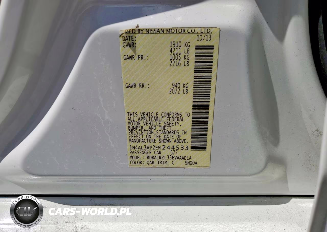 2014 Nissan Altima 2.5 S VIN:1N4AL3AP2EN244533 - 12