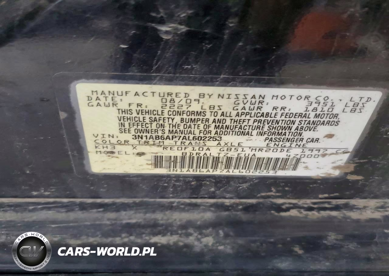 2010 Nissan Sentra 2.0 VIN:3N1AB6AP7AL602253 - 12