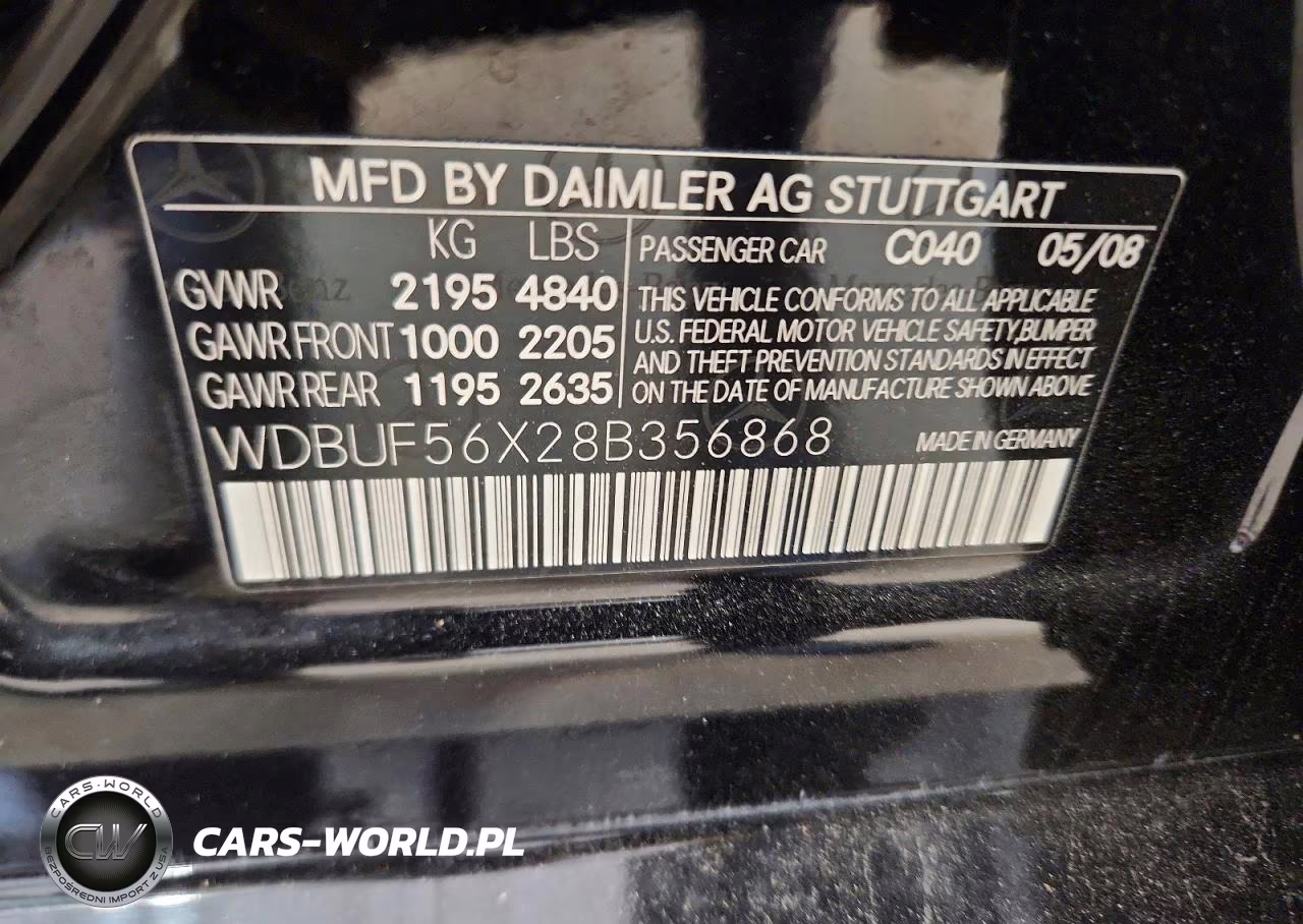 2008 Mercedes-Benz E 350 VIN:WDBUF56X28B356868 - 12