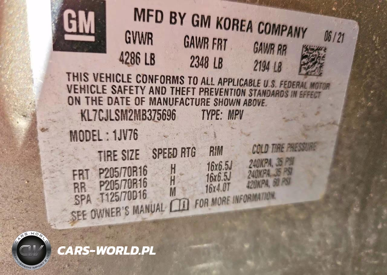 2021 Chevrolet Trax 1Lt VIN:KL7CJLSM2MB375696 - 13