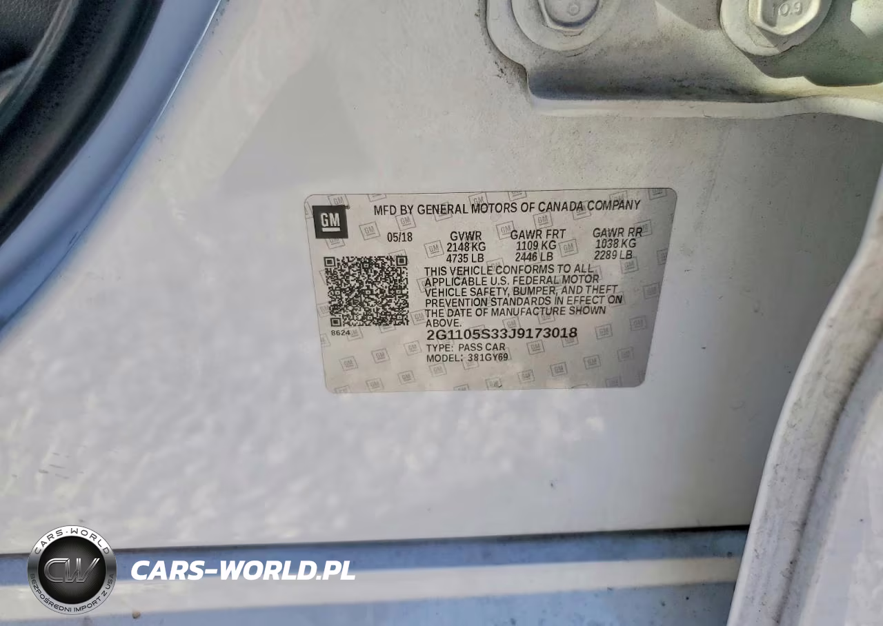 2018 Chevrolet Impala Lt VIN:2G1105S33J9173018 - 12