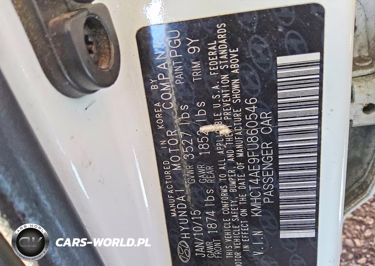 2015 Hyundai Accent Gls VIN:KMHCT4AE9FU860546 - 12