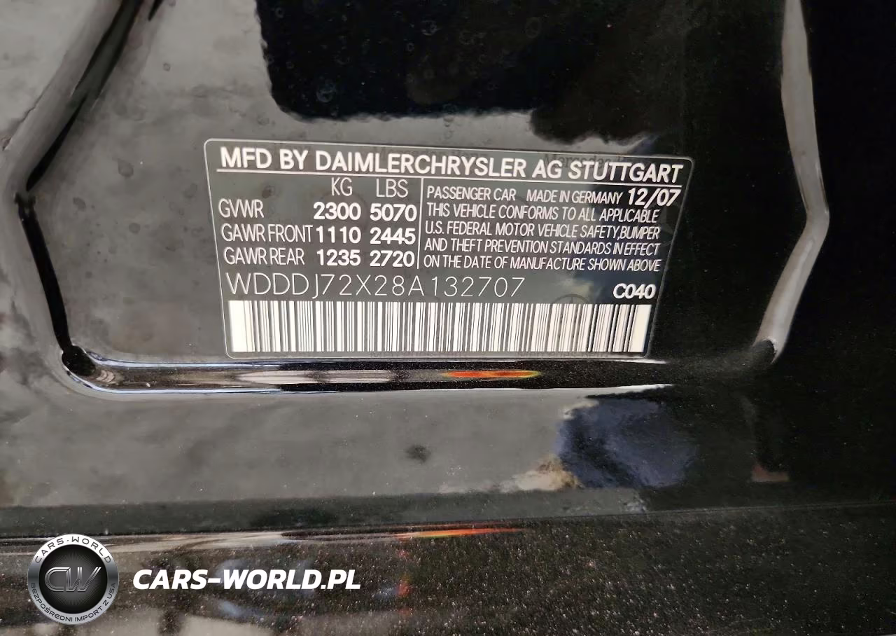 2008 Mercedes-Benz Cls 550 VIN:WDDDJ72X28A132707 - 12