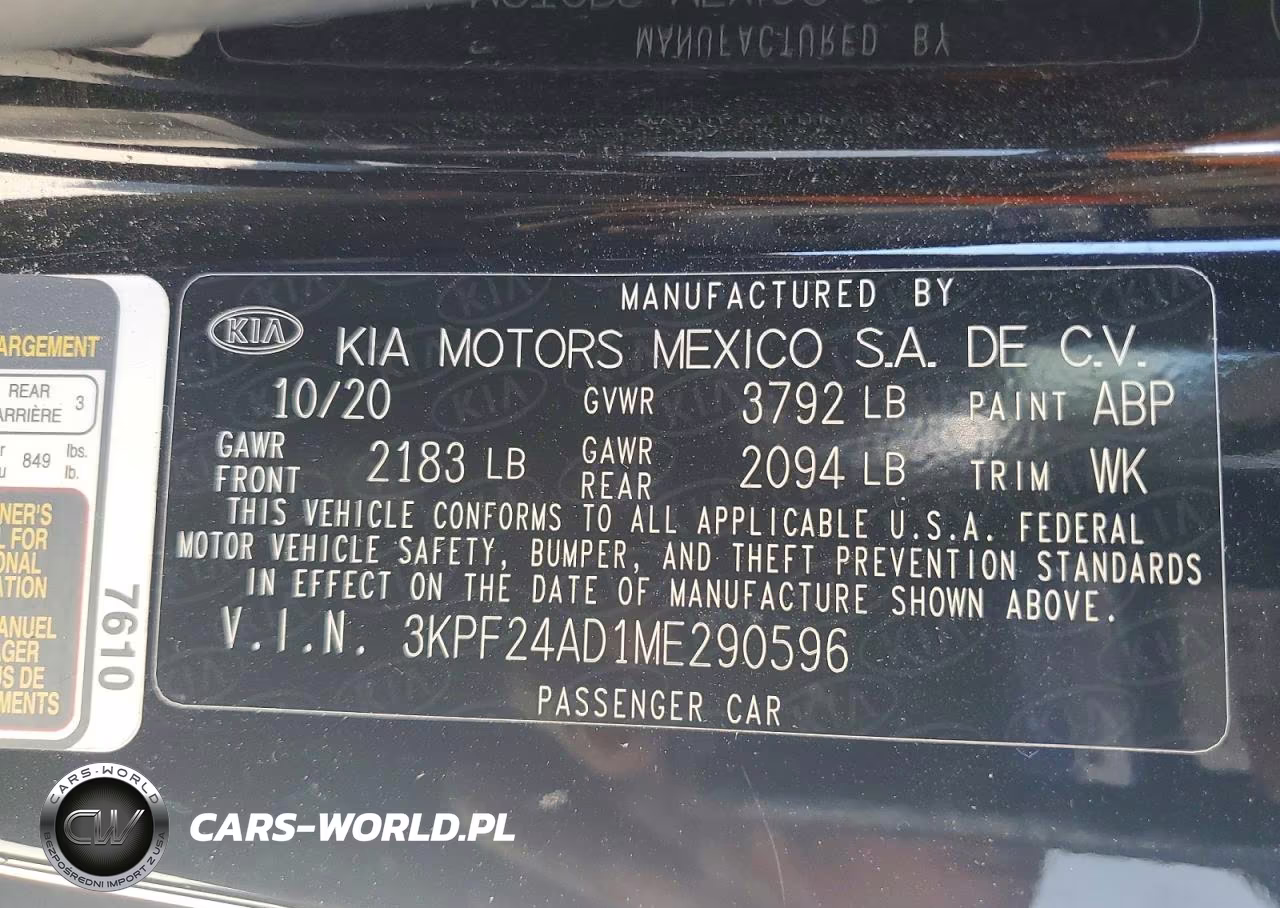 2021 Kia Forte Lxs VIN:3KPF24AD1ME290596 - 13