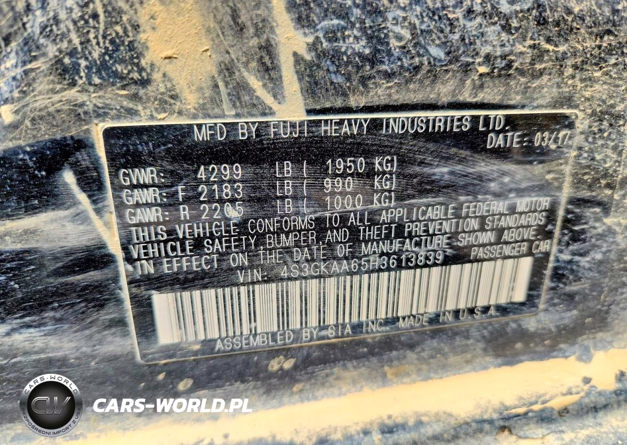 2017 Subaru Impreza VIN:4S3GKAA65H3613839 - 12