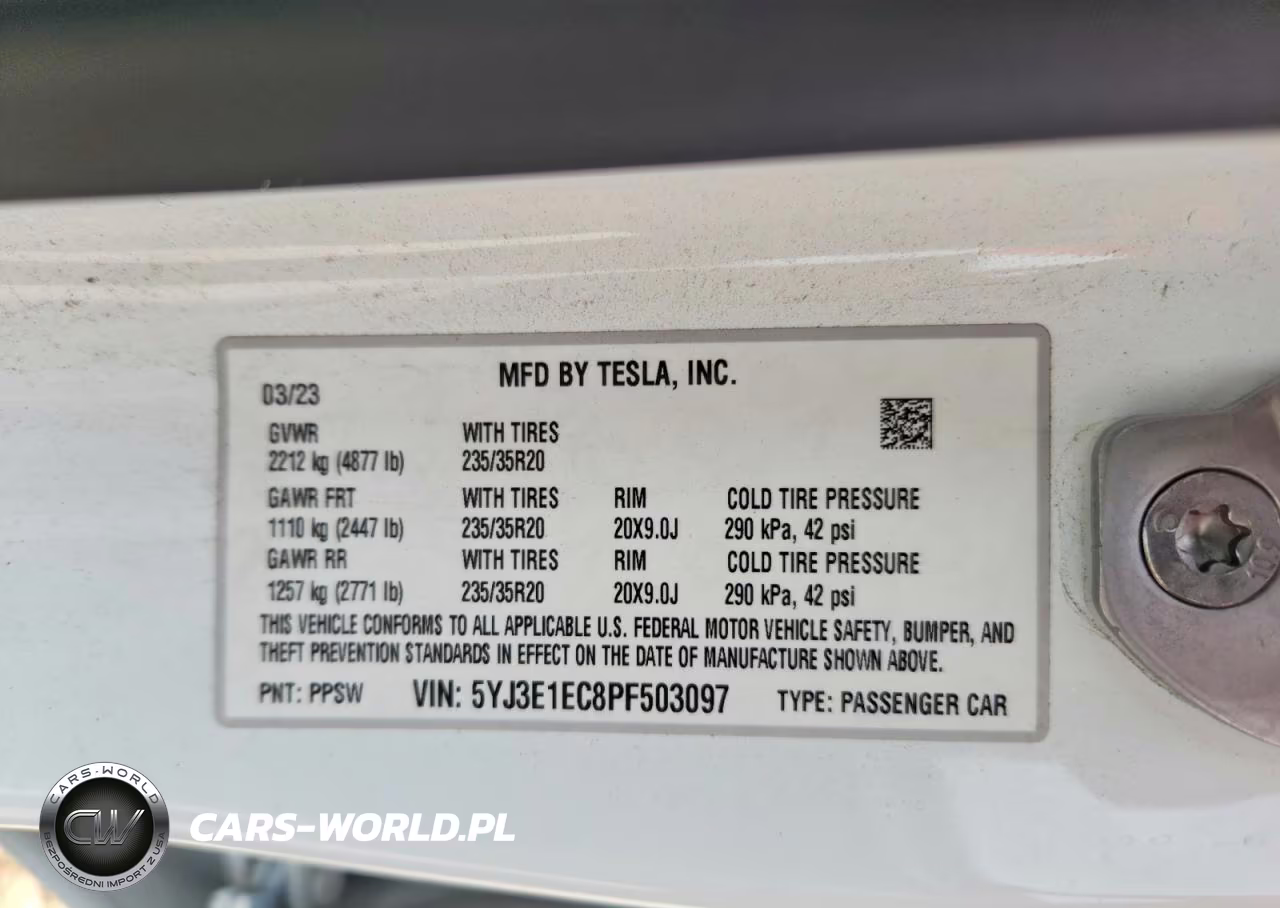 2023 Tesla Model 3 VIN:5YJ3E1EC8PF503097 - 12