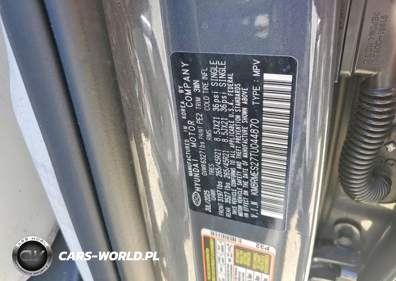2026 Hyundai Palisade VIN:KM8RMES27TU044870 - 13