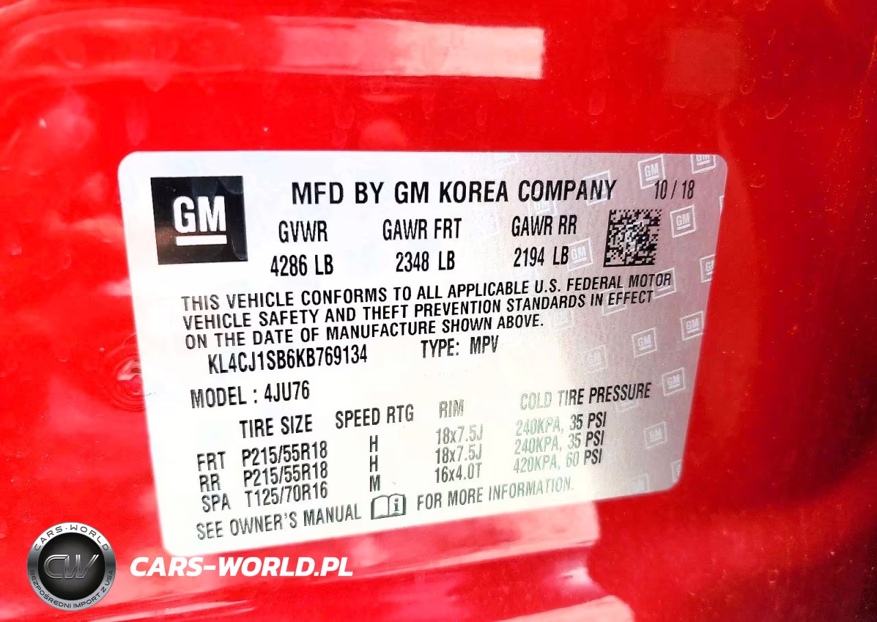 2019 Buick Encore Sport Touring VIN:KL4CJ1SB6KB769134 - 13
