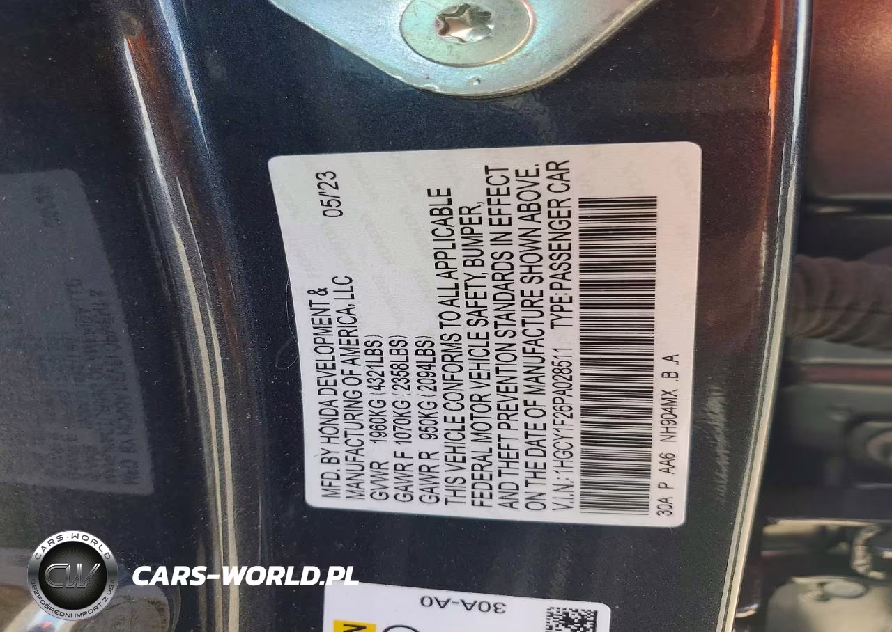 2023 Honda Accord Lx VIN:1HGCY1F26PA028511 - 12