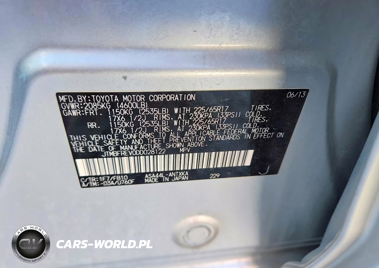 2013 Toyota Rav4 Le VIN:JTMBFREV0DD028122 - 13