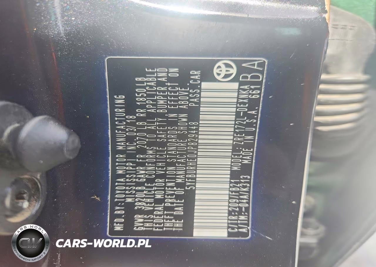 2018 Toyota Corolla Le VIN:5YFBURHE0JP829448 - 13