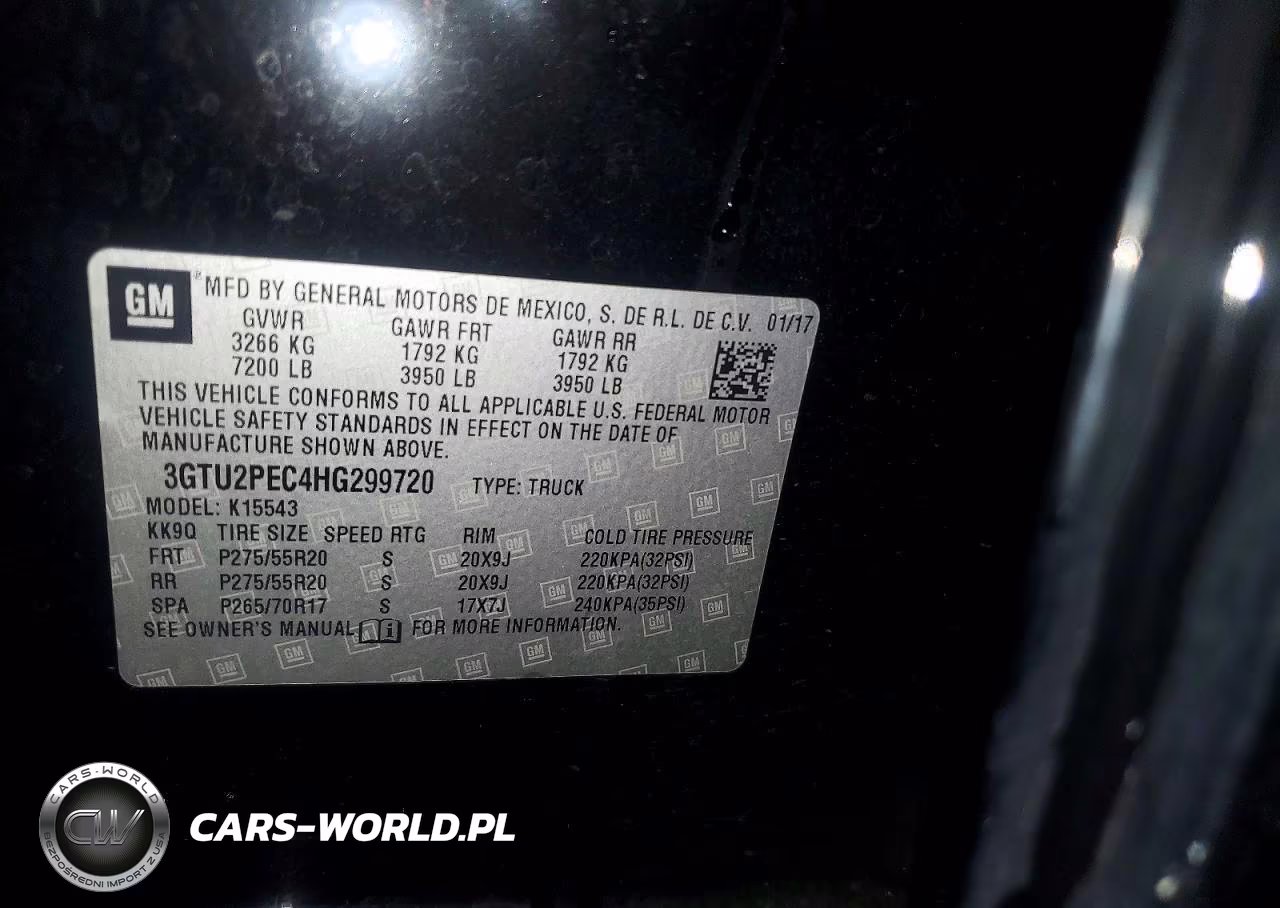2017 GMC Sierra K1500 Denali VIN:3GTU2PEC4HG299720 - 13