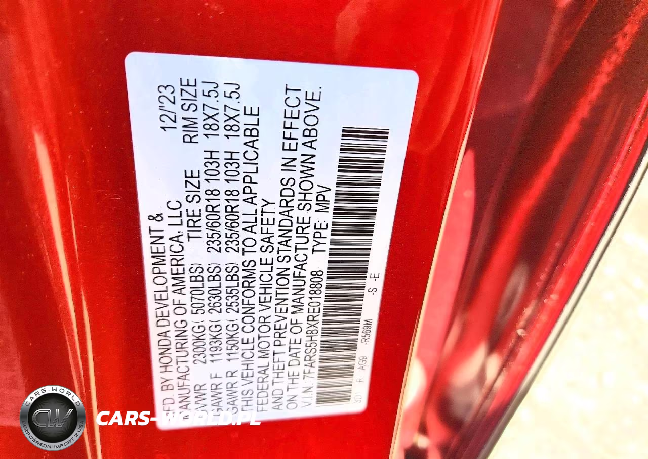 2024 Honda Cr-V Sport-L VIN:7FARS5H8XRE018808 - 13