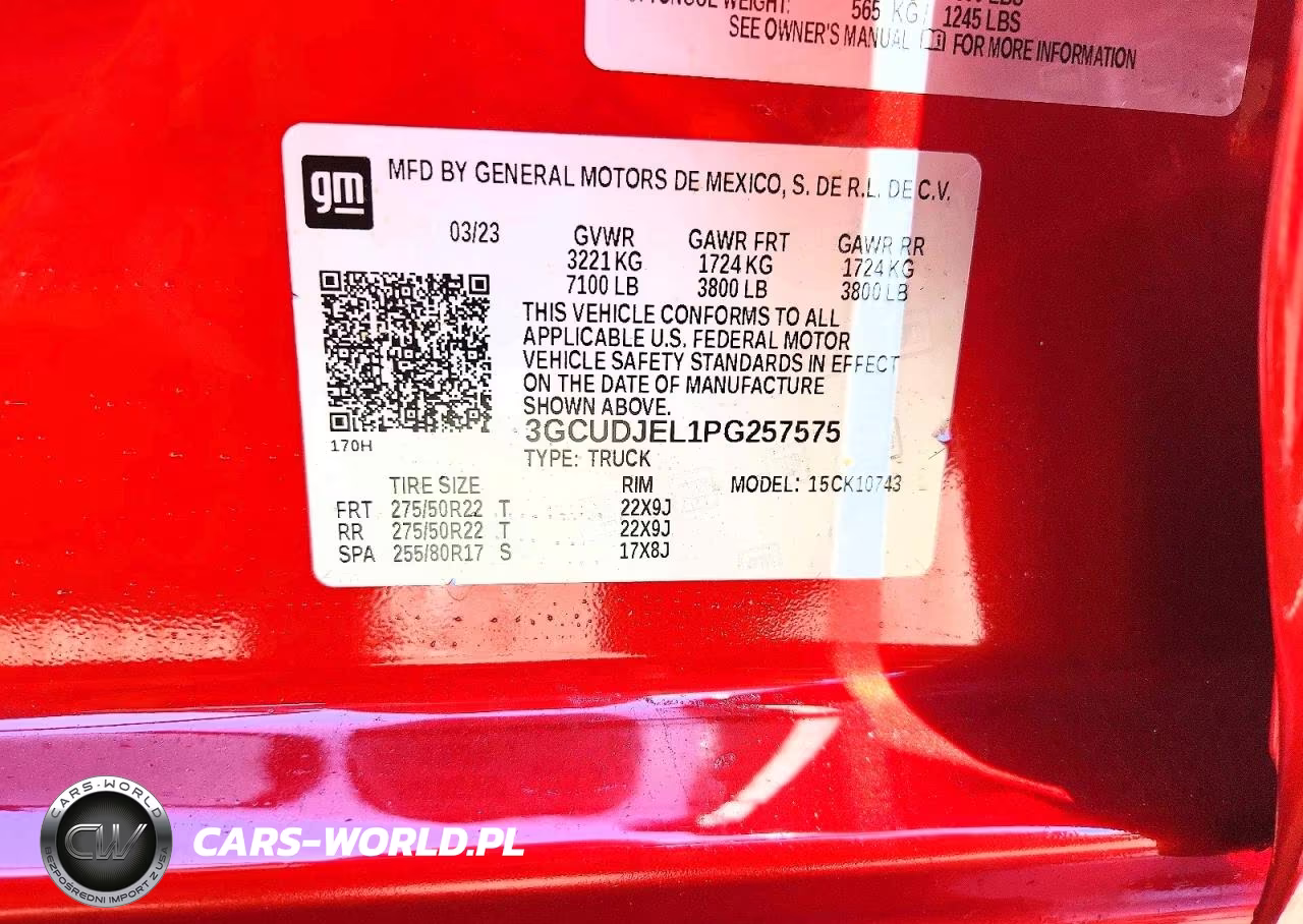 2023 Chevrolet Silverado K1500 High Country VIN:3GCUDJEL1PG257575 - 12