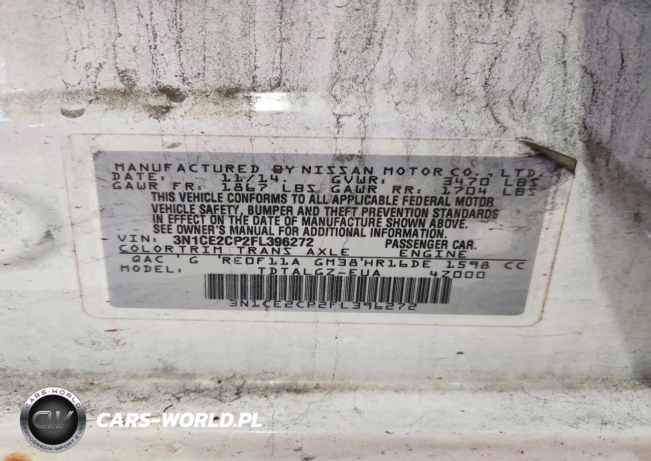 2015 Nissan Versa Note Sr VIN:3N1CE2CP2FL396272 - 13