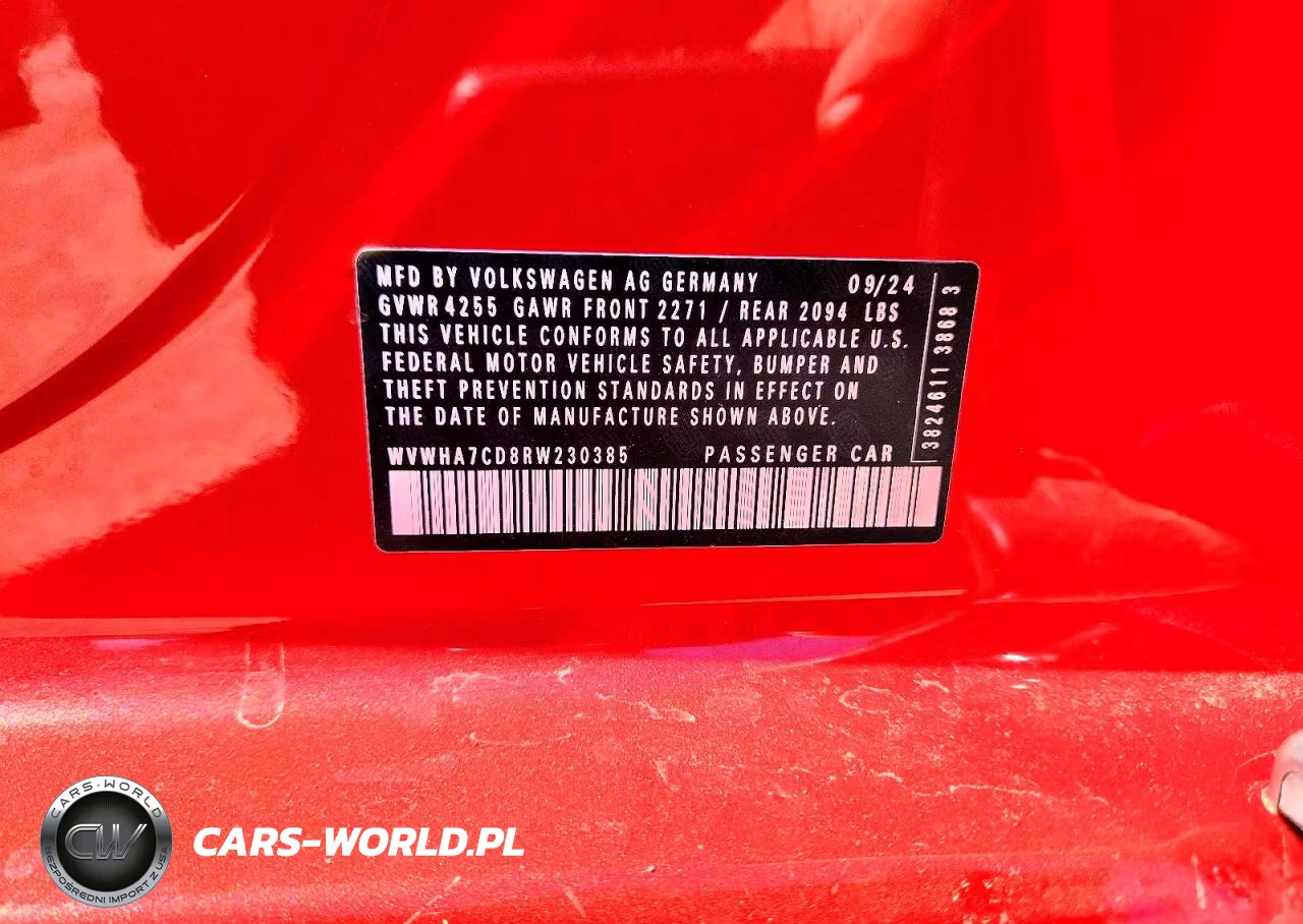 2024 Volkswagen Gti S VIN:WVWHA7CD8RW230385 - 12