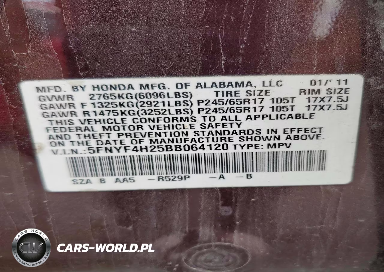 2011 Honda Pilot Lx VIN:5FNYF4H25BB064120 - 13