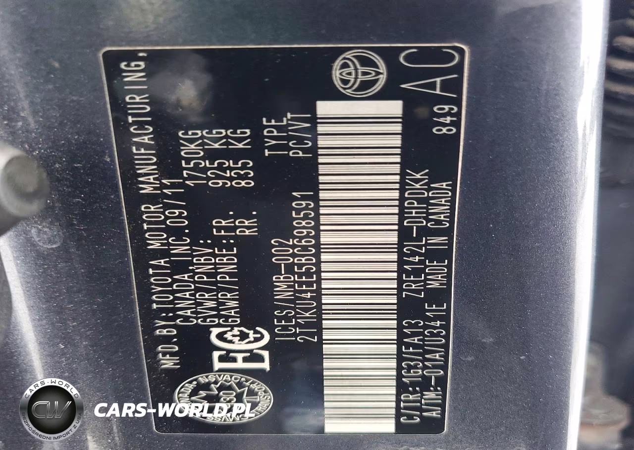 2011 Toyota Matrix Base VIN:2T1KU4EE5BC698591 - 12