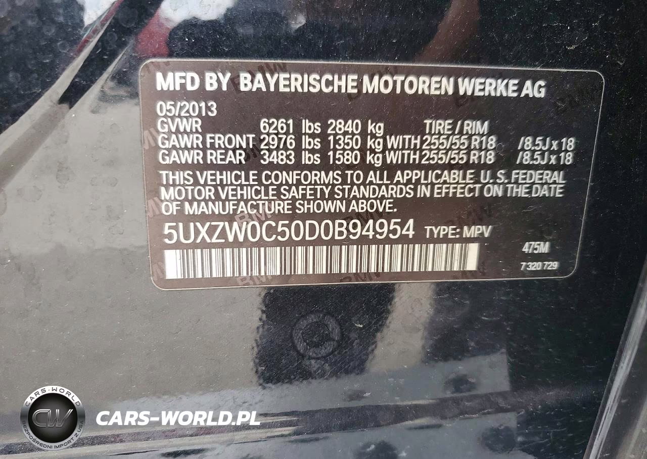 2013 BMW X5 xDrive35D VIN:5UXZW0C50D0B94954 - 12