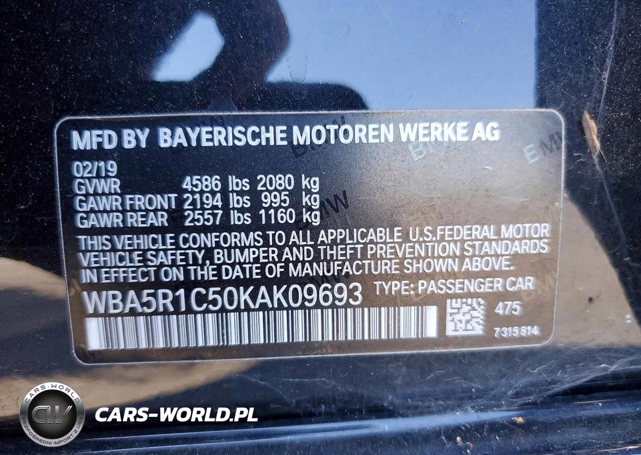 2019 BMW 330I VIN:WBA5R1C50KAK09693 - 12