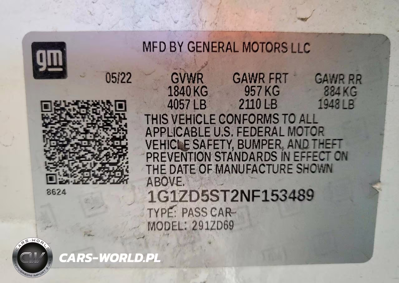 2022 Chevrolet Malibu Lt VIN:1G1ZD5ST2NF153489 - 12