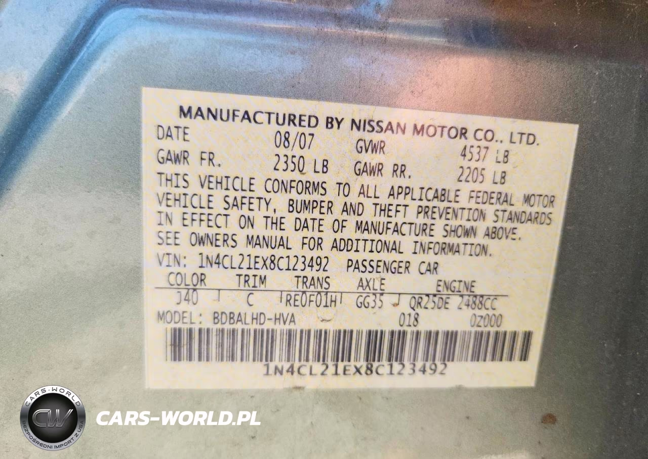 2008 Nissan Altima Hybrid VIN:1N4CL21EX8C123492 - 13