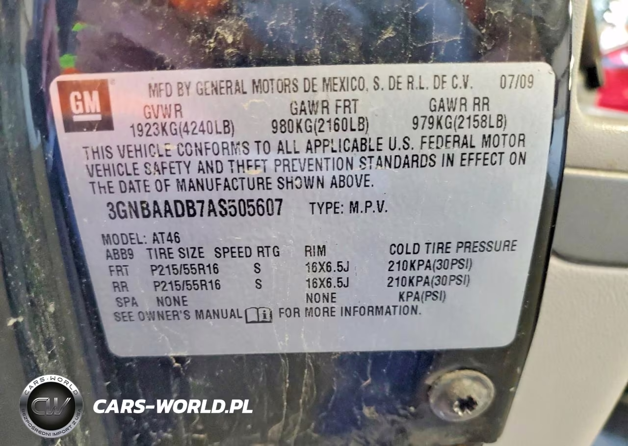 2010 Chevrolet Hhr Ls VIN:3GNBAADB7AS505607 - 13