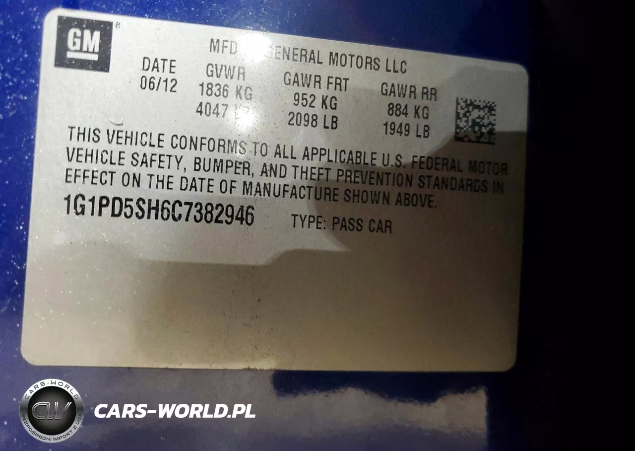 2012 Chevrolet Cruze Ls VIN:1G1PD5SH6C7382946 - 13