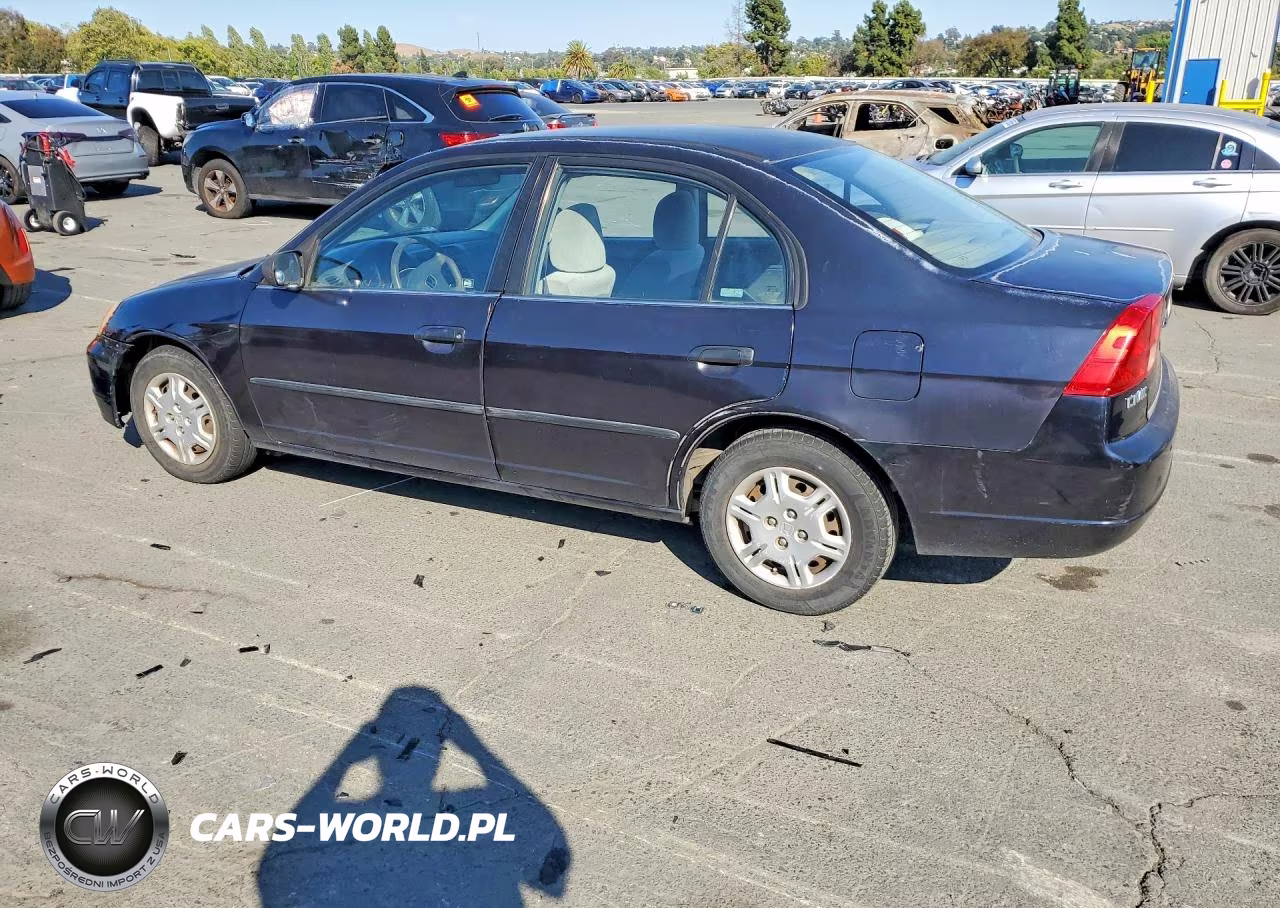 2001 Honda Civic Dx VIN:2HGES16241H562531 - 2