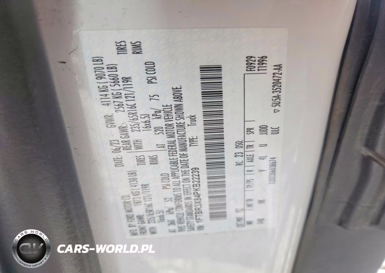 2023 Ford Transit VIN:1FTBR3X84PKB22239 - 14