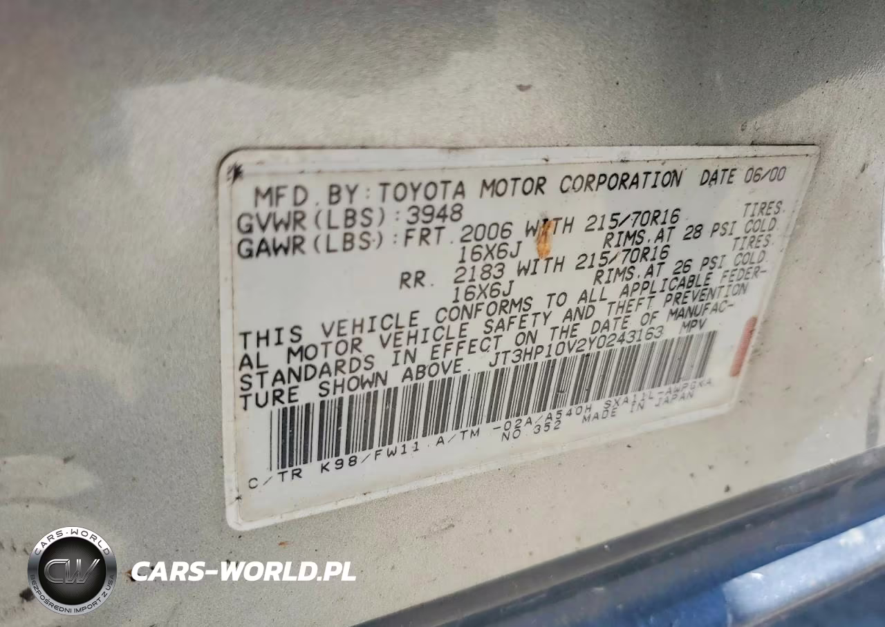 2000 Toyota Rav4 Base VIN:JT3HP10V2Y0243163 - 13