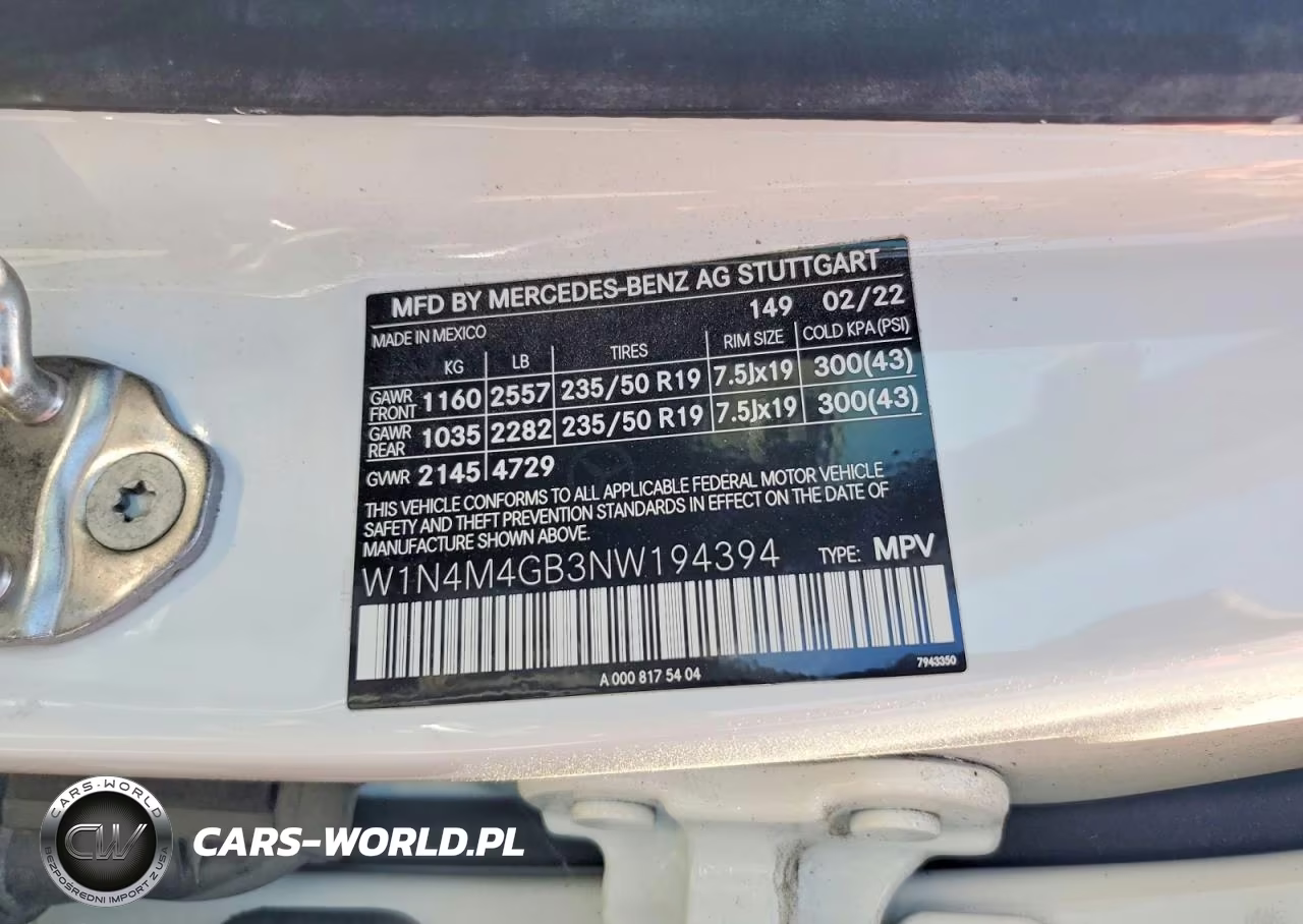2022 Mercedes-Benz Glb 250 VIN:W1N4M4GB3NW194394 - 13