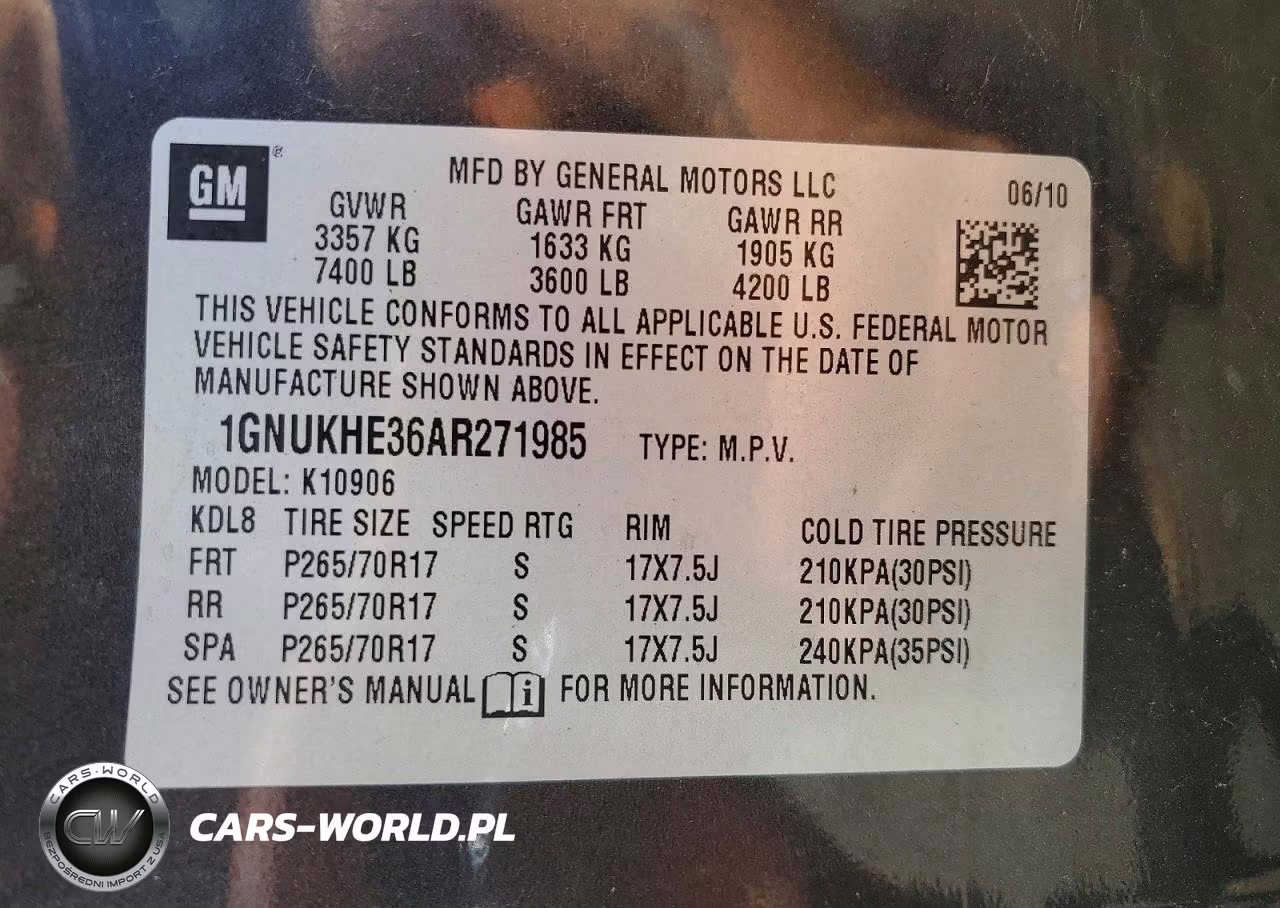 2010 Chevrolet Suburban K1500 Ls VIN:1GNUKHE36AR271985 - 13