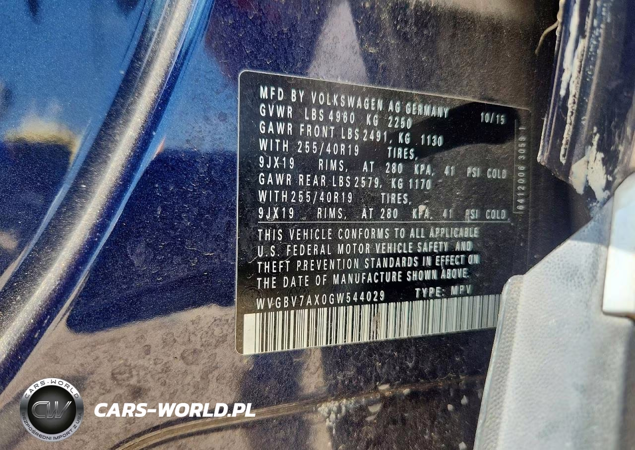 2016 Volkswagen Tiguan S VIN:WVGBV7AX0GW544029 - 13