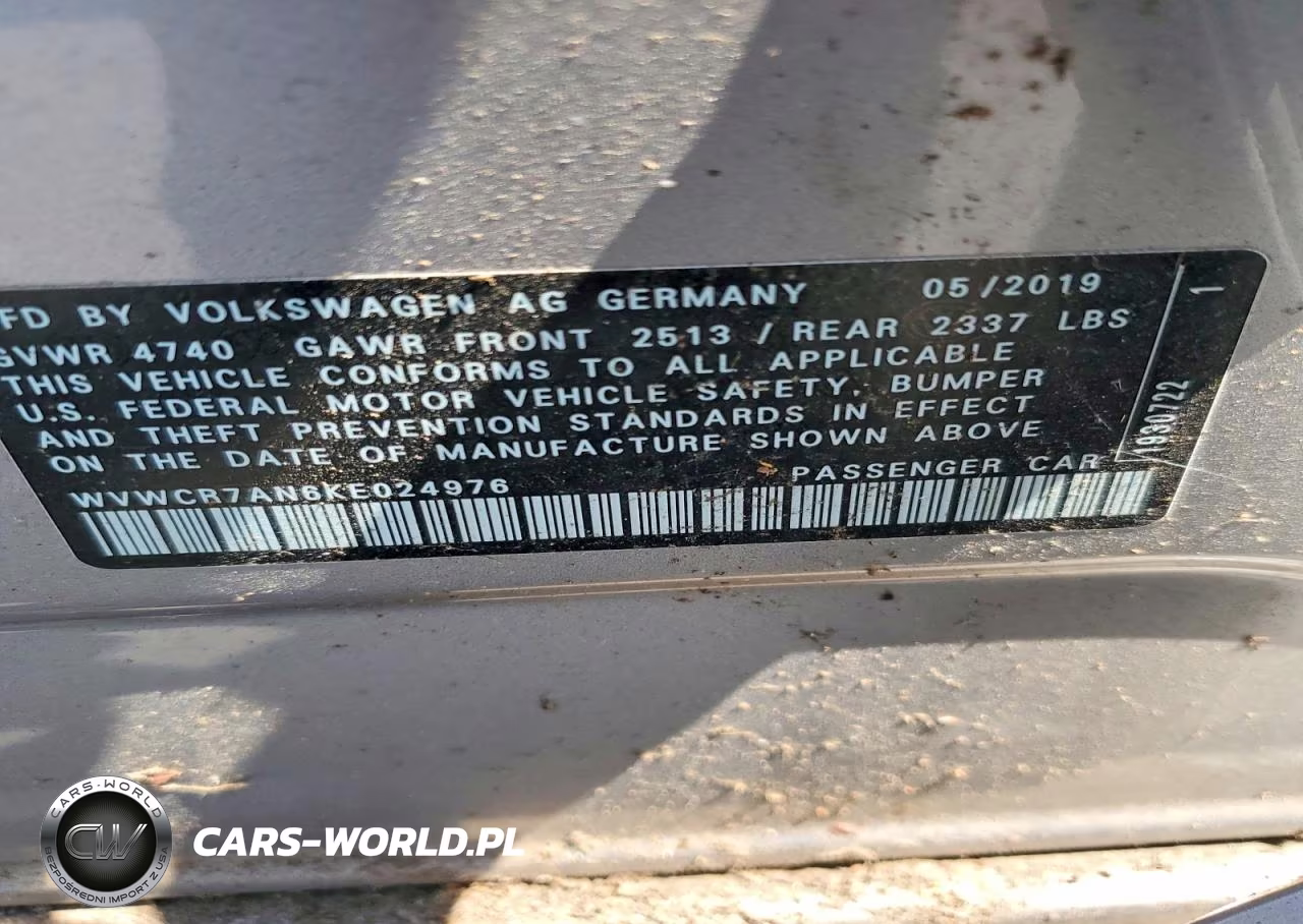 2019 Volkswagen Arteon Sel VIN:WVWCR7AN6KE024976 - 12