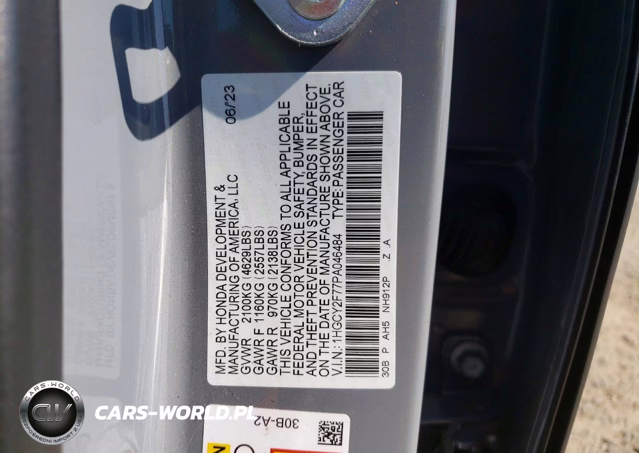 2023 Honda Accord Hybrid Sport-L VIN:1HGCY2F77PA046484 - 12