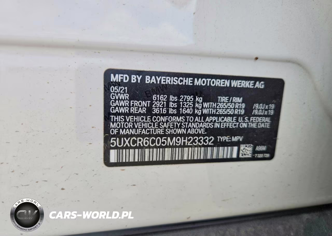 2021 BMW X5 xDrive40I VIN:5UXCR6C05M9H23332 - 14