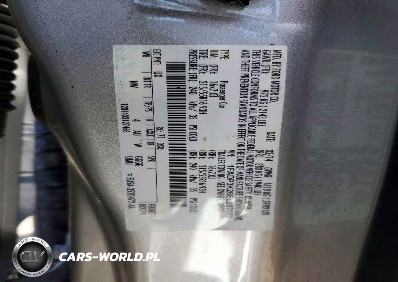 2014 Ford Focus Se VIN:1FADP3K26EL287076 - 12