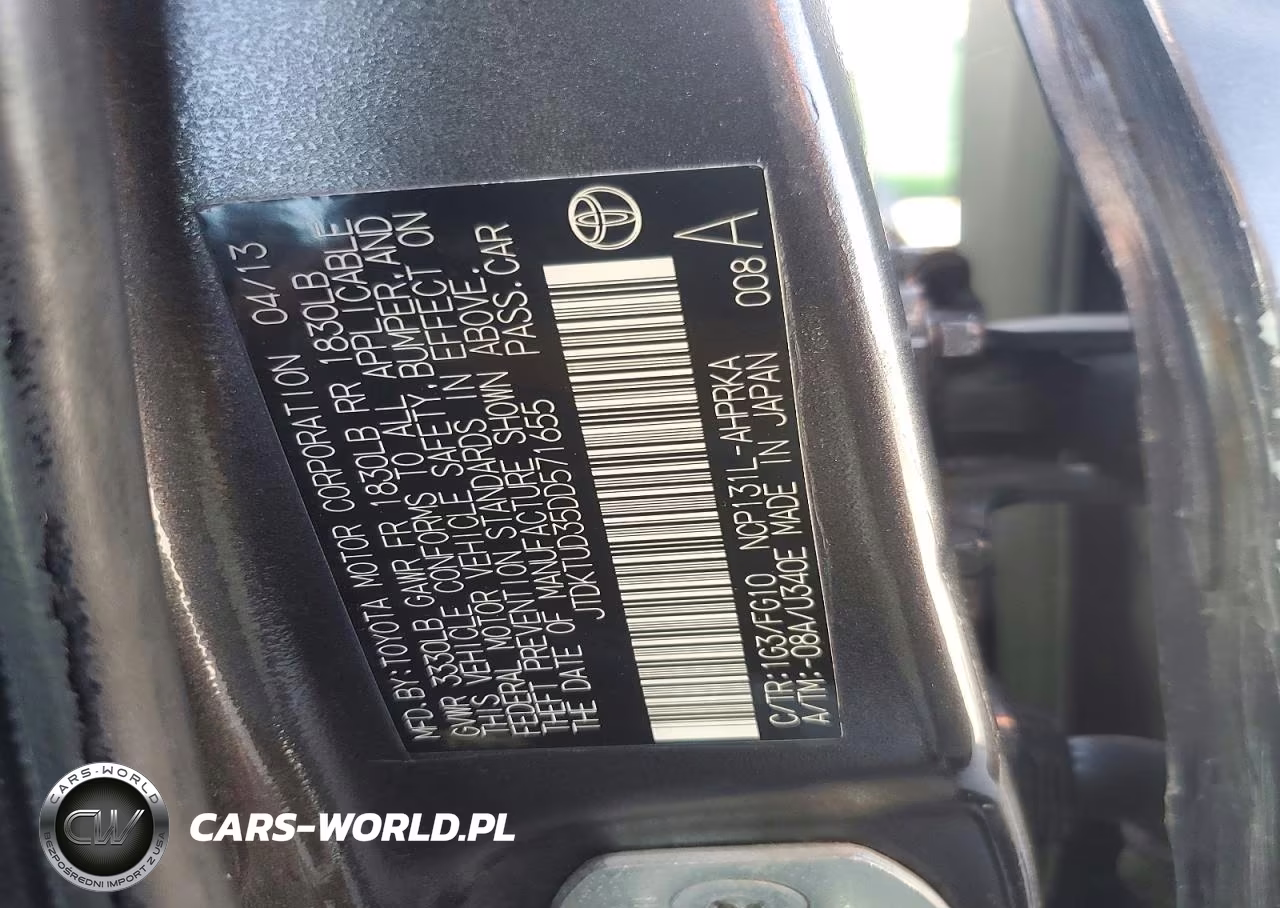 2013 Toyota Yaris 5-Door Le VIN:JTDKTUD35DD571655 - 12
