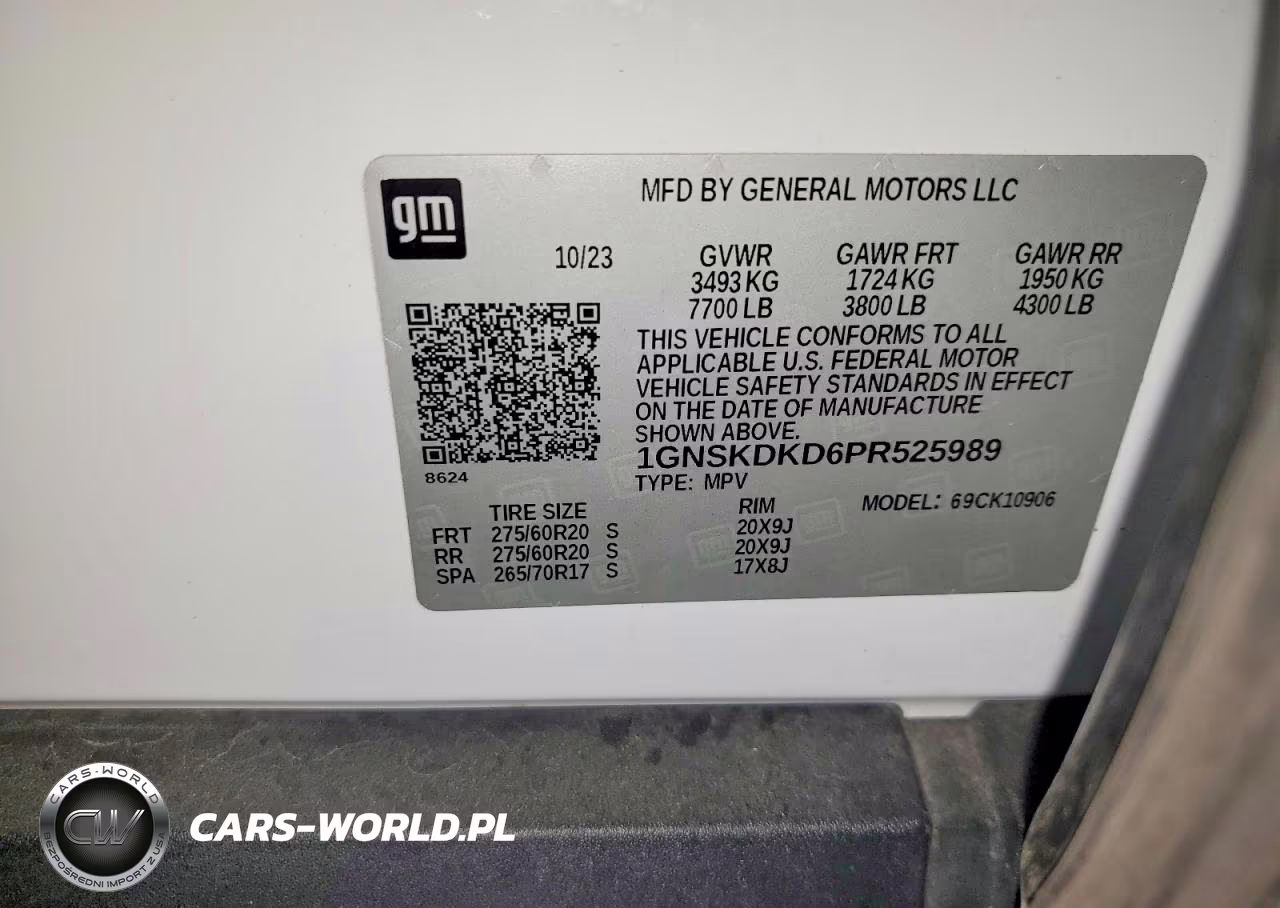 2023 Chevrolet Suburban VIN:1GNSKDKD6PR525989 - 14