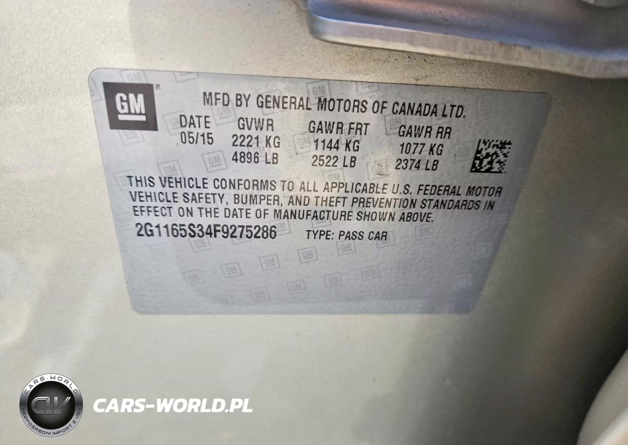 2015 Chevrolet Impala Ltz VIN:2G1165S34F9275286 - 12