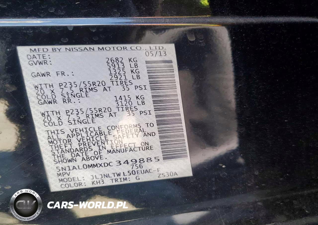 2013 Infiniti Jx35 Base VIN:5N1AL0MMXDC349885 - 14