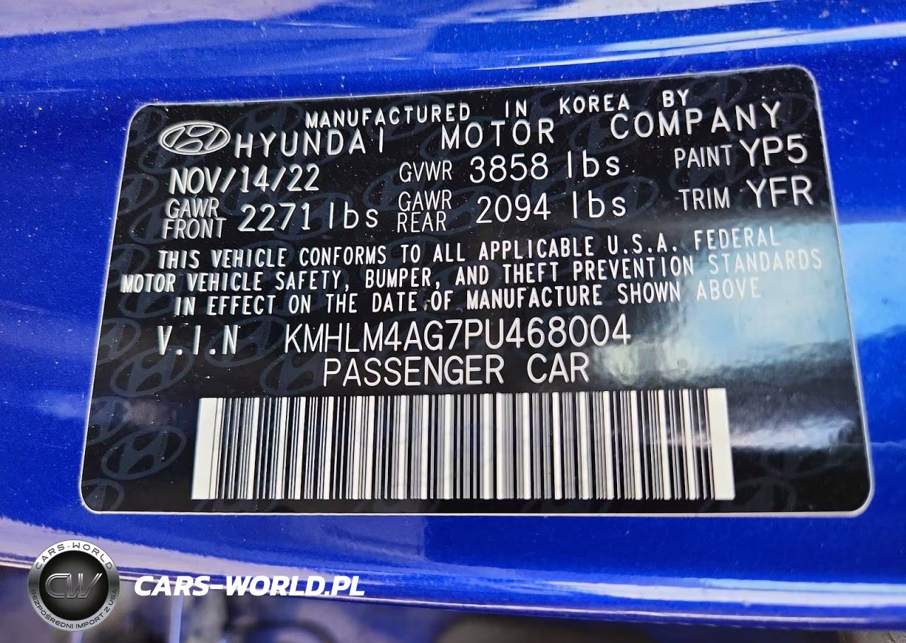 2023 Hyundai Elantra Sel VIN:KMHLM4AG7PU468004 - 12