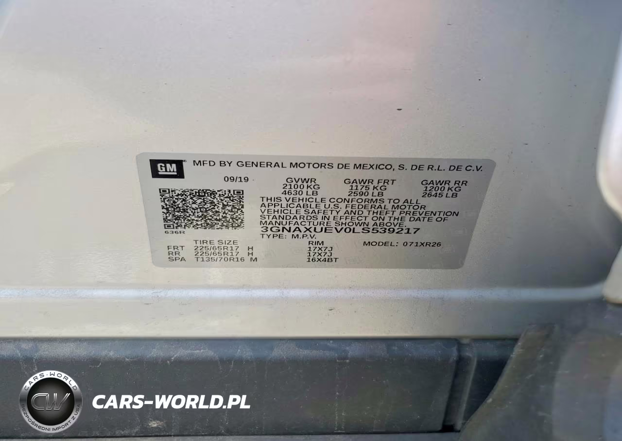 2020 Chevrolet Equinox Lt VIN:3GNAXUEV0LS539217 - 13