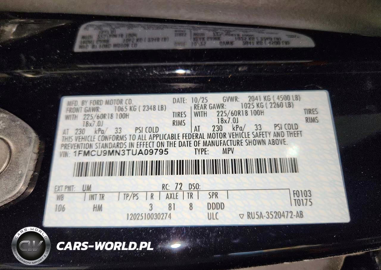 2026 Ford Escape St Line VIN:1FMCU9MN3TUA09795 - 13