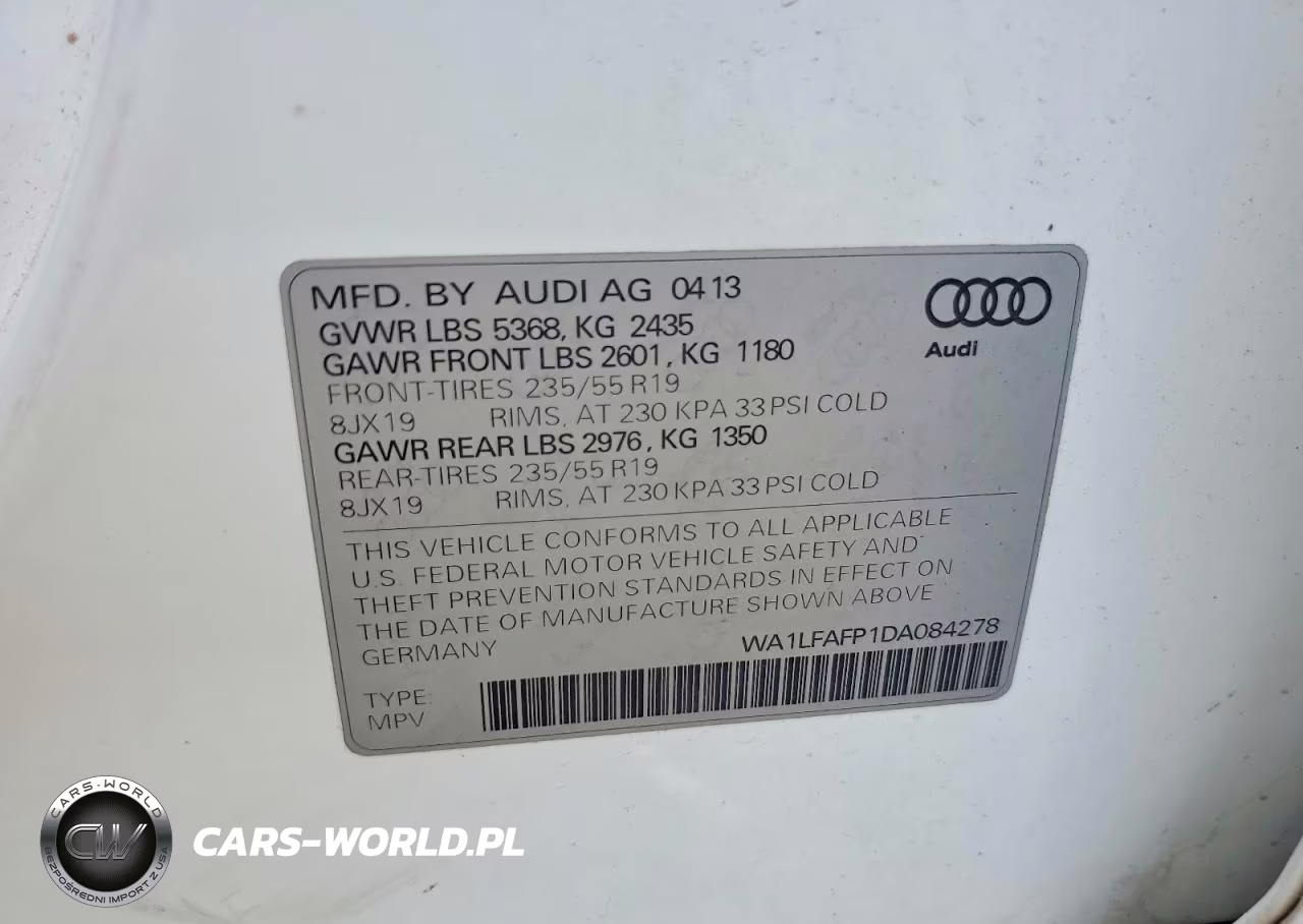 2013 Audi Q5 Premium Plus VIN:WA1LFAFP1DA084278 - 12