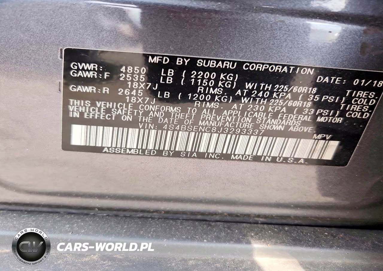 2018 Subaru Outback 3.6R Limited VIN:4S4BSENC8J3293337 - 13