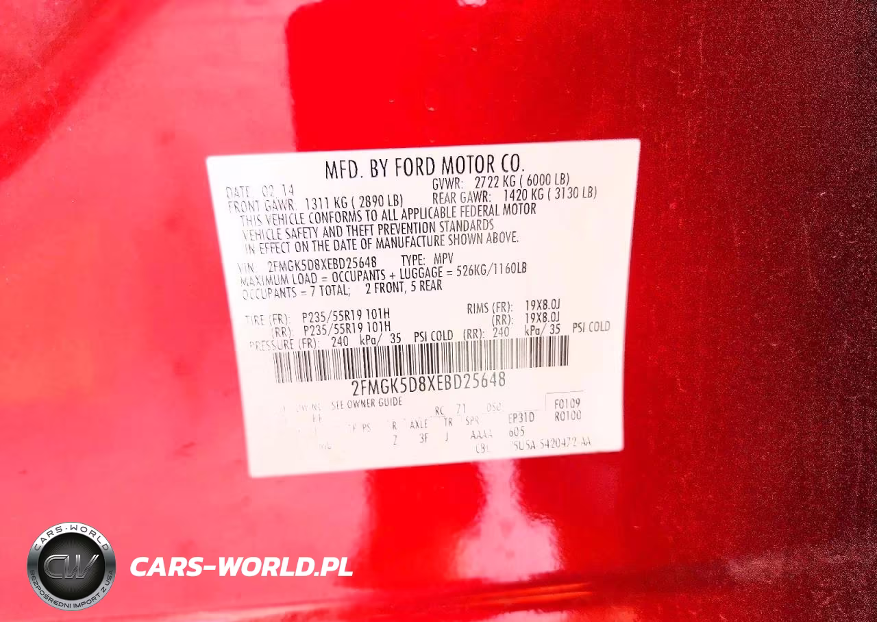 2014 Ford Flex Limited VIN:2FMGK5D8XEBD25648 - 14
