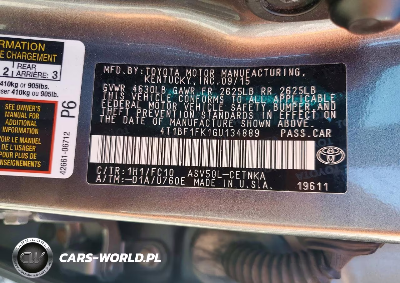2016 Toyota Camry Le VIN:4T1BF1FK1GU134889 - 12